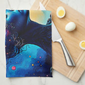 宇宙マインドスケープ芸術 キッチンタオル (四つ折り)