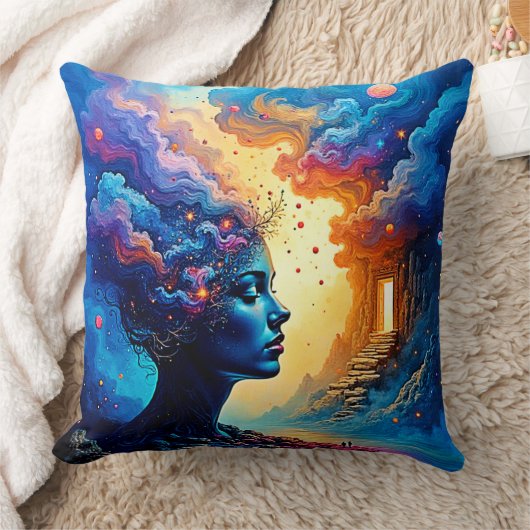 宇宙マインドスケープ芸術 クッション (ブランケット)