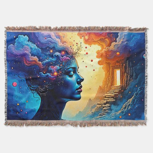 宇宙マインドスケープ芸術 スローブランケット (正面)