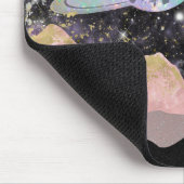 宇宙マウンテンズ金ゴールド星空銀河系惑星 マウスパッド (コーナー)