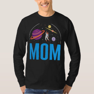 宇宙ママ宇宙飛行士パーティーエイリアンマッチ Tシャツ
