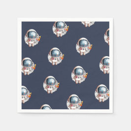 宇宙マンロケットシオンムーン誕生日 スタンダードカクテルナプキン