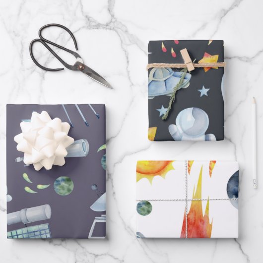 宇宙マン ラッピングペーパーシート (正面)