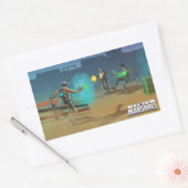 宇宙マーシャルステッカー 長方形シール (封筒)