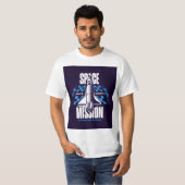 宇宙ミッション - 宇宙を探検 Tシャツ (正面フル)