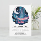 宇宙ムーンスターズデジタル誕生日 招待状 (スタンド正面)