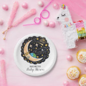 宇宙ムーンスターズ赤ちゃんシャワー ペーパープレート (パーティー)