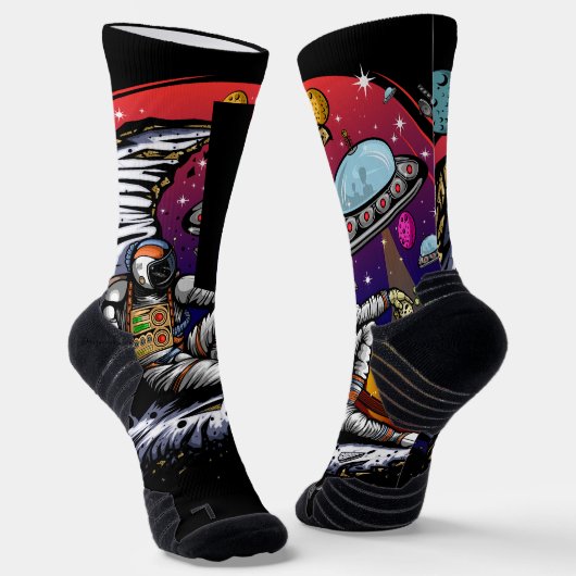 宇宙ムーンチーズ ソックス (傾斜あり)