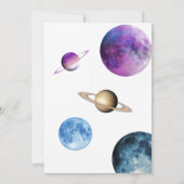 宇宙ムーンファースト子供の誕生日パーティー 招待状 (裏面)