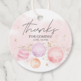 宇宙メッセージカードファーストトリッのまわりにプザサン フェイバータグ