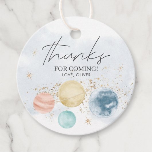 宇宙メッセージカードファーストトリッのまわりにプザサン フェイバータグ (正面)