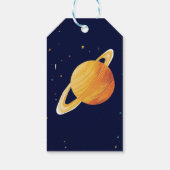 宇宙メッセージカードロケット宇宙飛行士パーティー ギフトタグ (裏面)