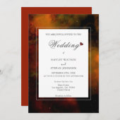 宇宙モダンSF結婚の 招待状 (正面/裏面)