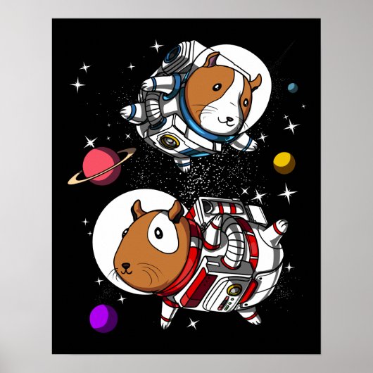 宇宙モルモット宇宙飛行士コズミックキャビーペット ポスター (正面)