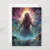 宇宙モンスターホラー絵葉書 ポストカード (正面/裏面)