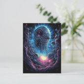 宇宙モンスターホラー絵葉書 ポストカード (スタンド正面)