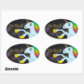 宇宙ユニコーン！ステッカー 楕円形シール (シート)