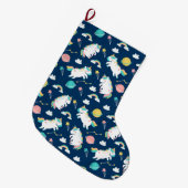 宇宙ユニコーン ラージクリスマスストッキング (正面 (吊り時))