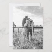 宇宙ユニバースブルー銀河系フォトコラージュ結婚ズ 招待状 (裏面)