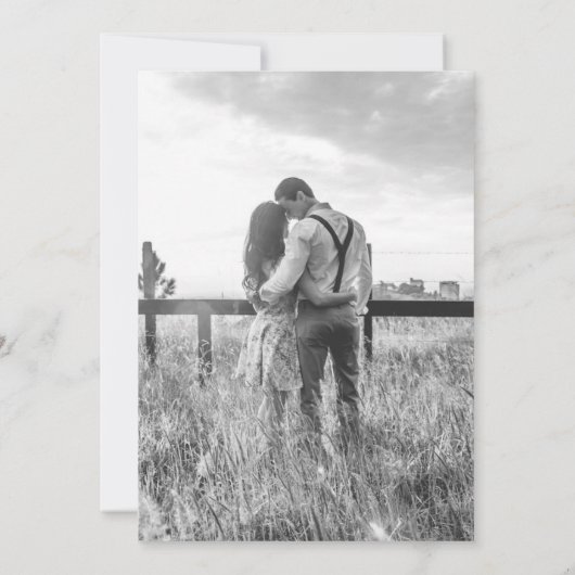 宇宙ユニバースブルー銀河系フォトコラージュ結婚ズ 招待状 (裏面)