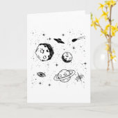 宇宙ラバー 大人 天文学 愛好 宇宙 カード (黄色い花)