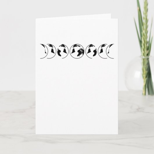 宇宙ラバー 大人 天文学 愛好 月 月面 カード (正面)