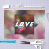 宇宙ラブ – 星雲，星，ハート 薄葉紙 (クラフト)