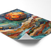 宇宙ランドスケープファンタジーアートポスター ポスター (角)