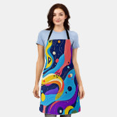 宇宙リズムアート エプロン (着用した状態)