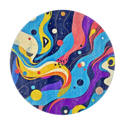 宇宙リズムアート カッティングボード (正面)
