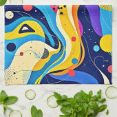 宇宙リズムアート キッチンタオル (折り畳み)