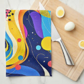 宇宙リズムアート キッチンタオル (四つ折り)
