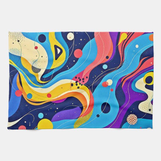 宇宙リズムアート キッチンタオル (横)