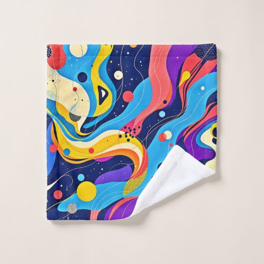 宇宙リズムアート バスタオルセット (ウォッシュタオル)