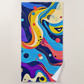 宇宙リズムアート ビーチタオル (正面)