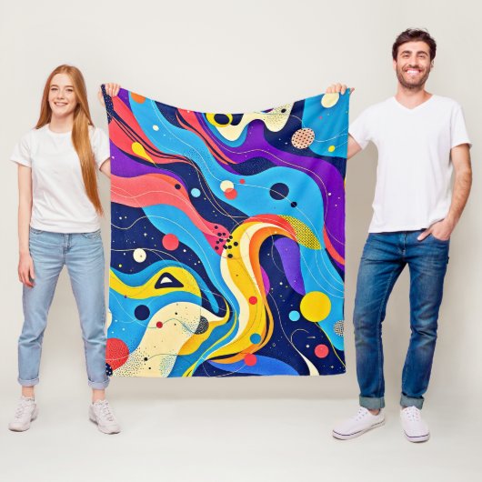 宇宙リズムアート フリースブランケット (インサイチュ)