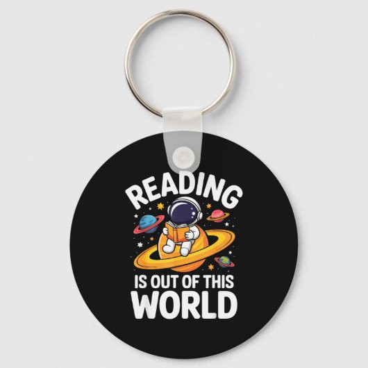 宇宙レベルのおもしろ本を読むのが好き キーホルダー (正面)