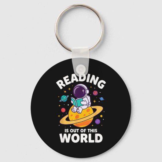 宇宙レベルのおもしろ本を読む キーホルダー (正面)