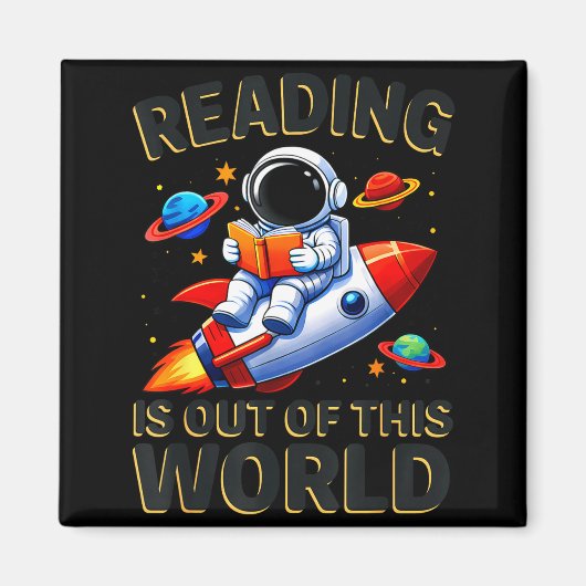 宇宙レベルのおもしろ本を読む マグネット (正面)