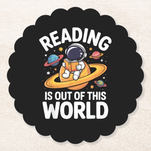 宇宙レベルの読書好きのためのおもしろ本 ペーパーコースター (正面)