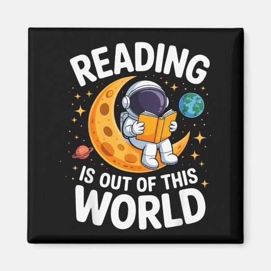 宇宙レベルの読書好きのためのおもしろ本 マグネット (正面)
