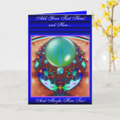 宇宙レースのグリーティングカードテンプレート2 カード (黄色い花)