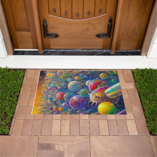 宇宙レースフォーマット ドアマット (室外)