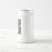 宇宙レースホワイトスタイン金ゴールドトリム ビールジョッキ (中央)