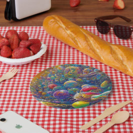 宇宙レース紙プレート ペーパープレート