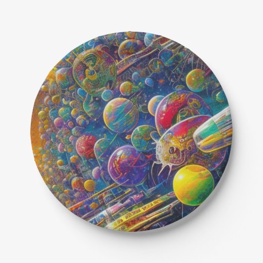 宇宙レース紙プレート ペーパープレート (正面)
