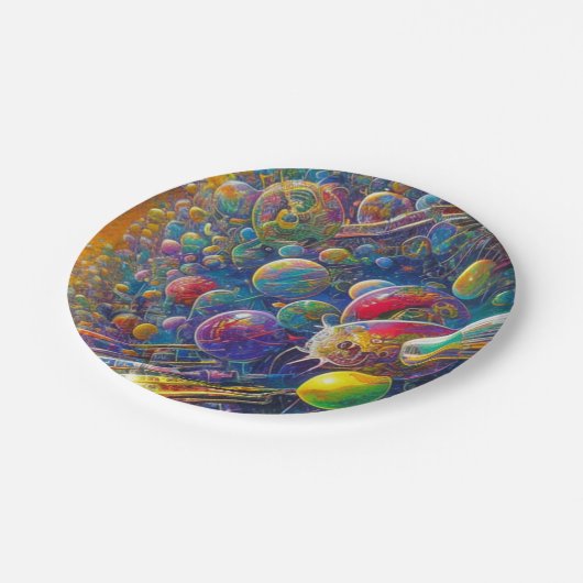 宇宙レース紙プレート ペーパープレート (アングル)