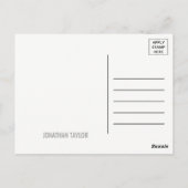 宇宙ロケットからムーンキッドの誕生日ありがとう ポストカード (裏面)