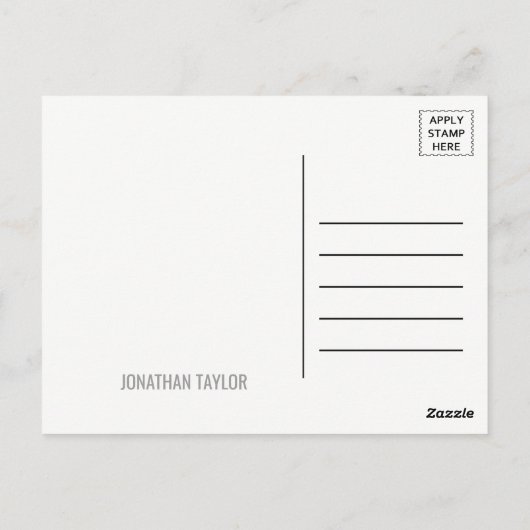 宇宙ロケットからムーンキッドの誕生日ありがとう ポストカード (裏面)