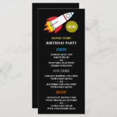 宇宙ロケットからムーンチルドレンの誕生日メニュー メニュー (正面/裏面)